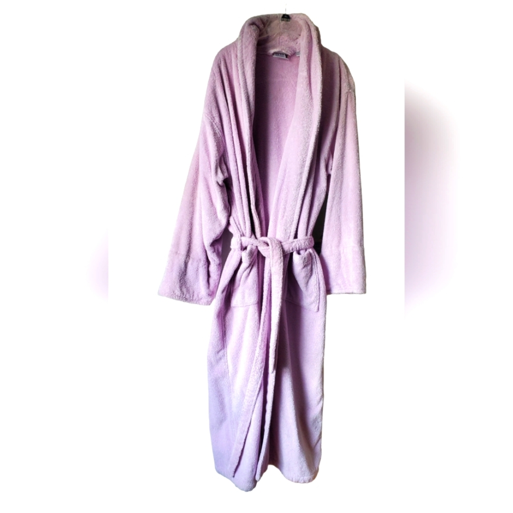 100% cotton lilac long thick Turkish woman's terry robe